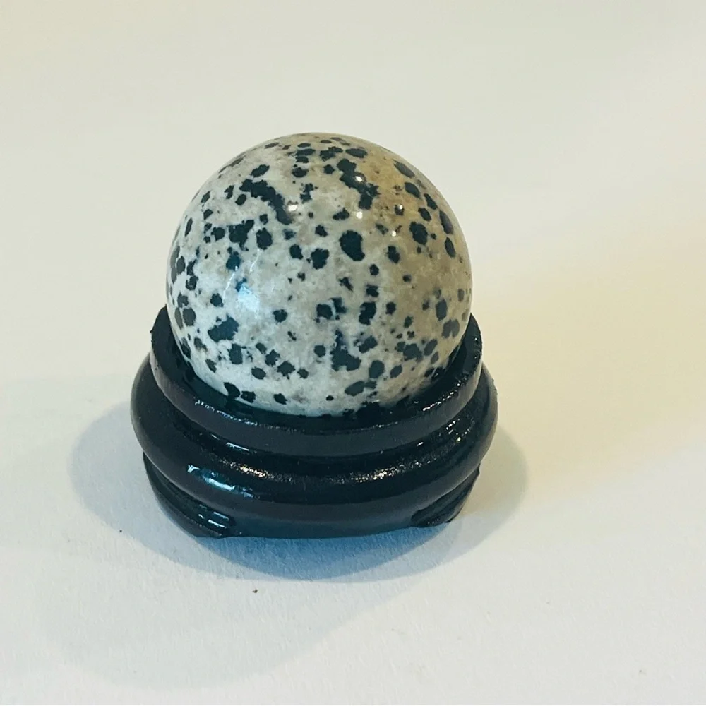 Dalmatian Jasper 1” Sphere with Stand